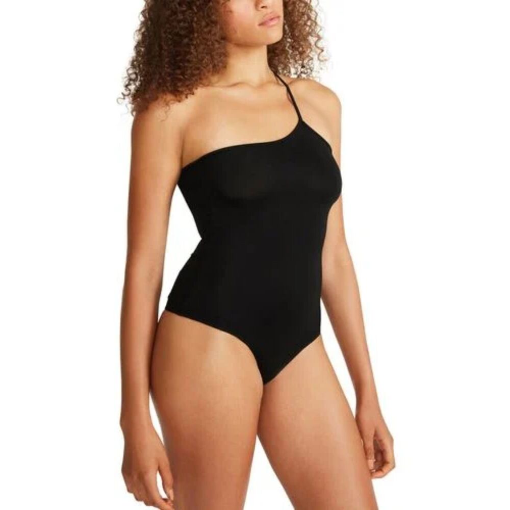 BB DAKOTA x STEVE MADDEN - Single Shoulder Strap Black Bodysuit